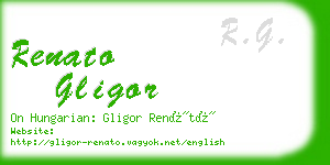 renato gligor business card